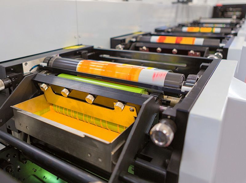 Flexographic press printing with DYNAFLEX